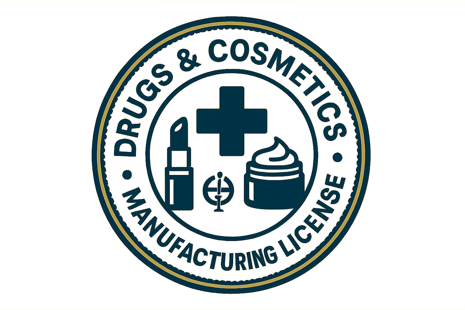 Drugs and cosmetics manufacturing license logo